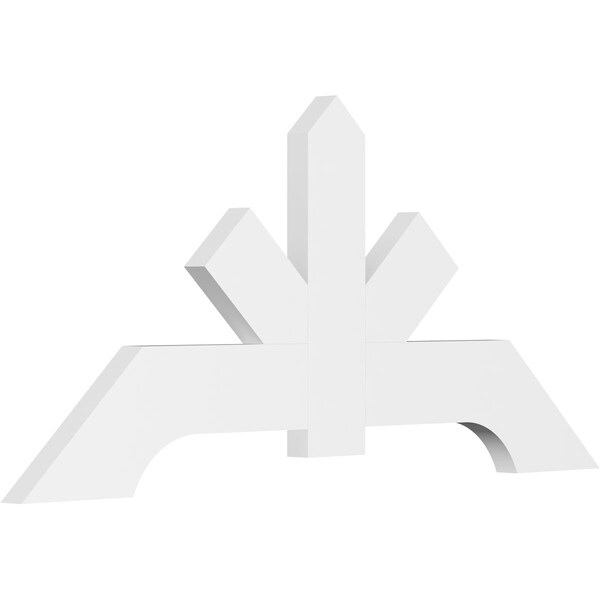 Ekena Millwork Vanguard Architectural Grade PVC Gable Bracket, 60"W x 27 1/2"H x 2"D x 6"F, 11/12 Pitch GBP060X28X0206VAN00 - main